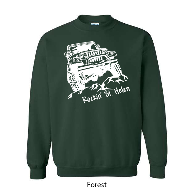 Rockin St. Helen Jeep Crewneck Sweatshirt - Image 3