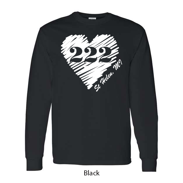 222 Heart Long Sleeve T-Shirt - Image 2