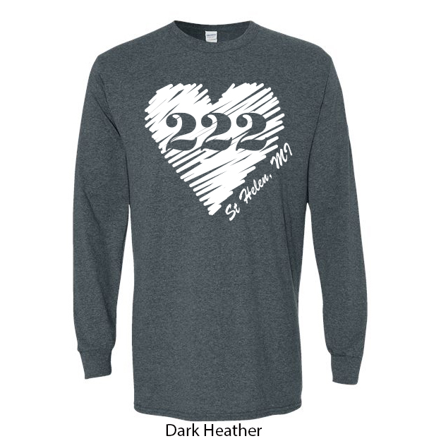 222 Heart Long Sleeve T-Shirt - Image 3