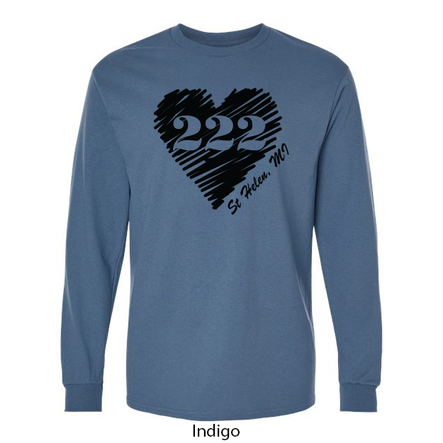 222 Heart Long Sleeve T-Shirt - Image 4