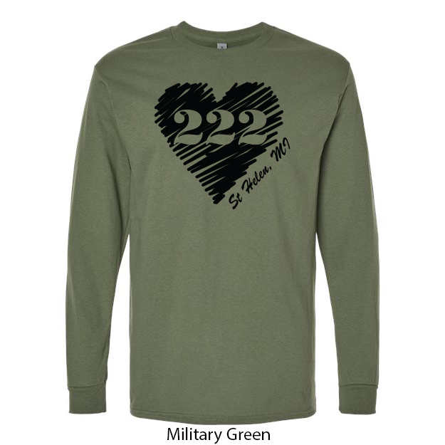 222 Heart Long Sleeve T-Shirt - Image 5