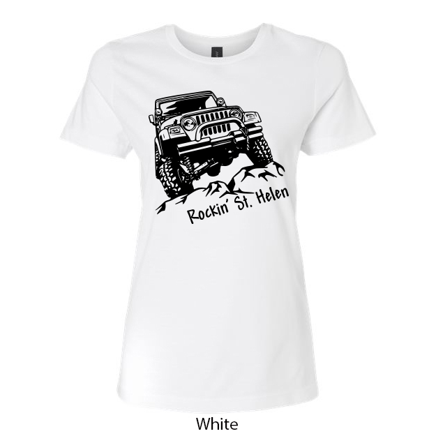 Rockin St. Helen Jeep Ladies T-Shirt - Image 13